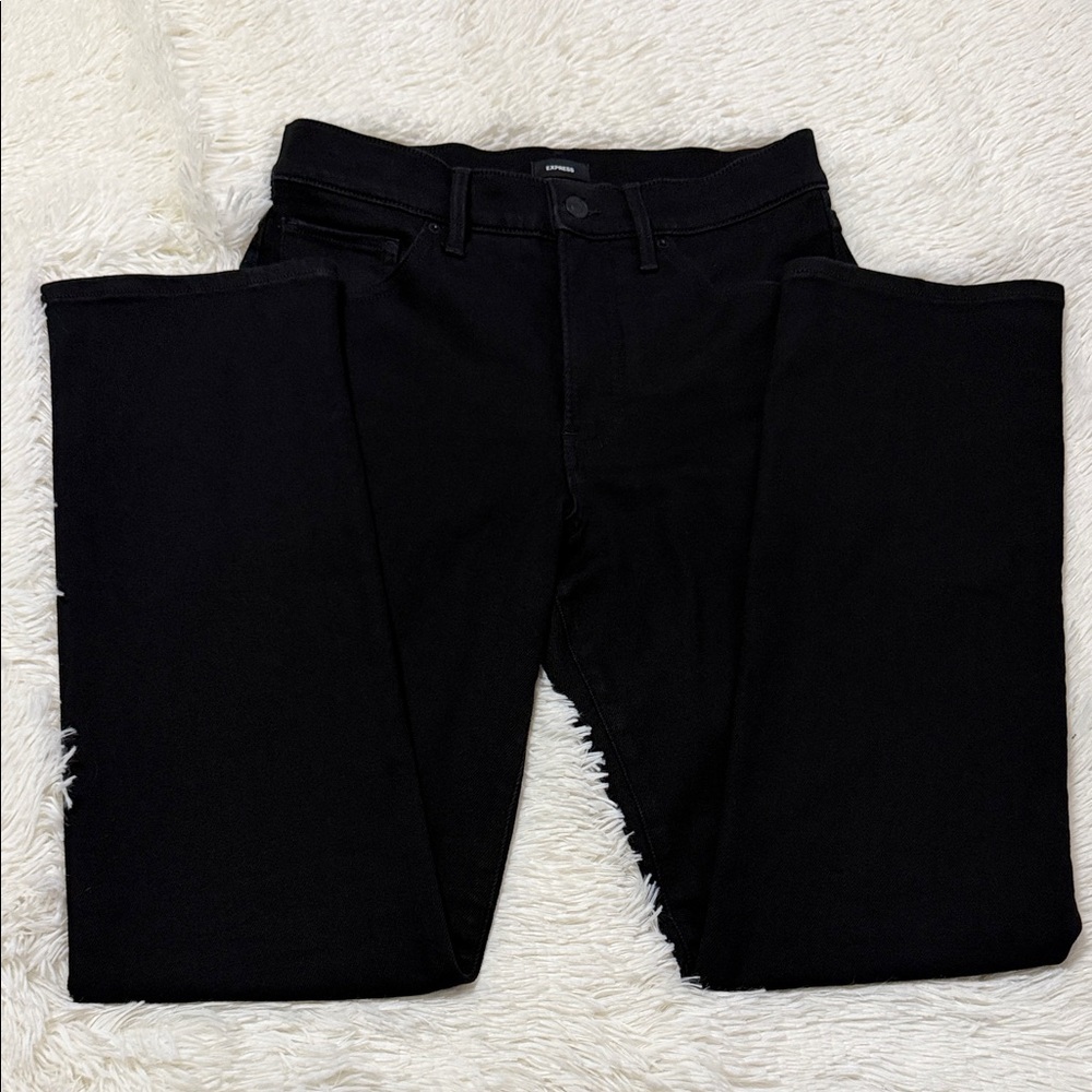 Express Women's Black 90’s Slim High Rise Jeans - Picture 4 of 5